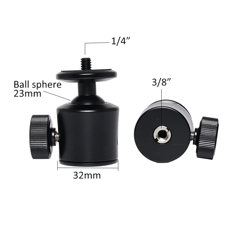 Amazon Sell Tripod Ball Head Large Size Camera Ball Head Mount, Ball Head Adapter With Lock For Monopod