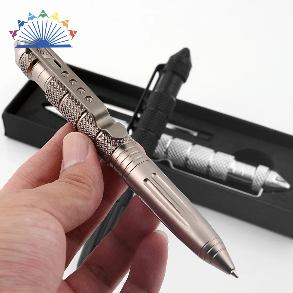 Heavy Self Defense Titanium Tactical Pen With Mulitary Outdoor Survival Tool And Window Glass Breaker Self-defnese Custom Logo