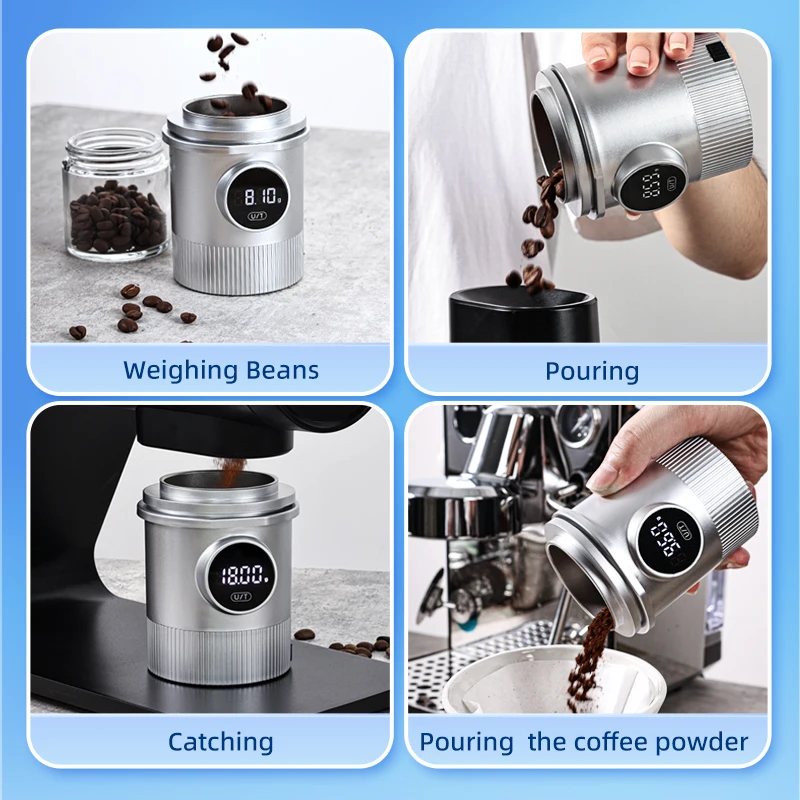 High Quality USB Dosing Cup Scale 0.1G/0.05G Weighing Digital Electronic Coffee Scale WHITE BIRD Coffee Dosing Cup Scale