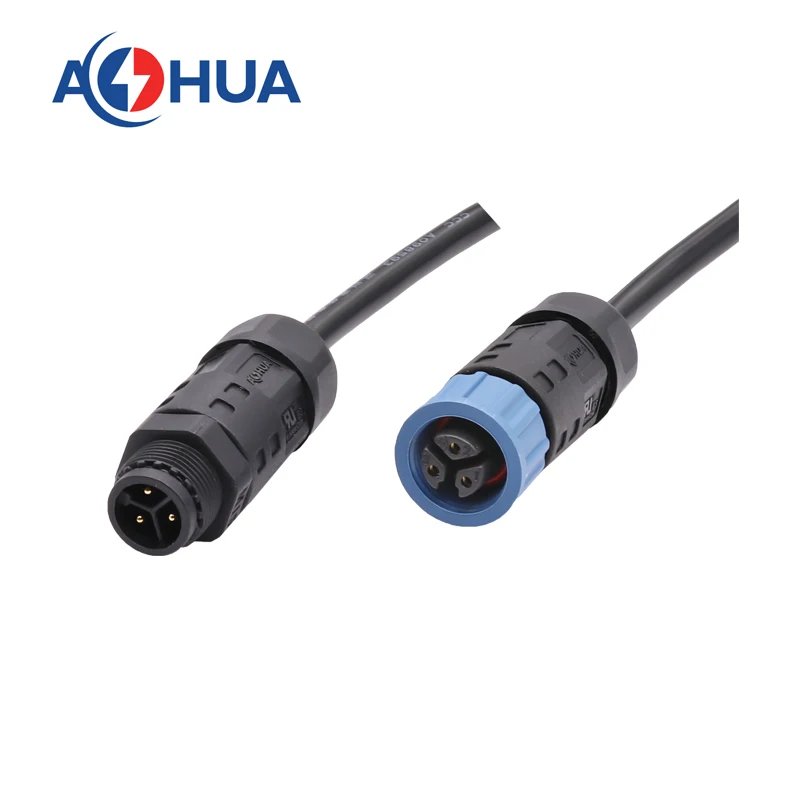 AOHUA M15 Circular Male To Female Cable Connector 2 3 Pin Electrical Connector