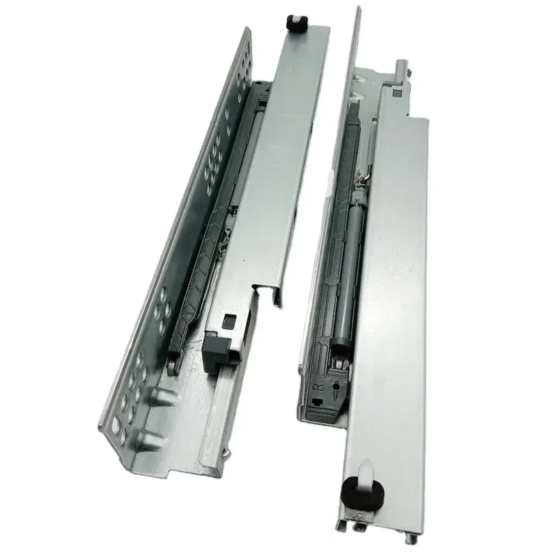 Furniture Hardware Soft Closing drawer slides  3D-Adjustable Undermount push open drawer slides