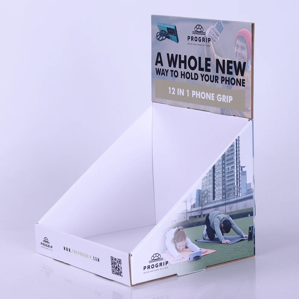 Cardboard Showcase For phone charger Display Counter Cell Phone Accessory Counter Display stand