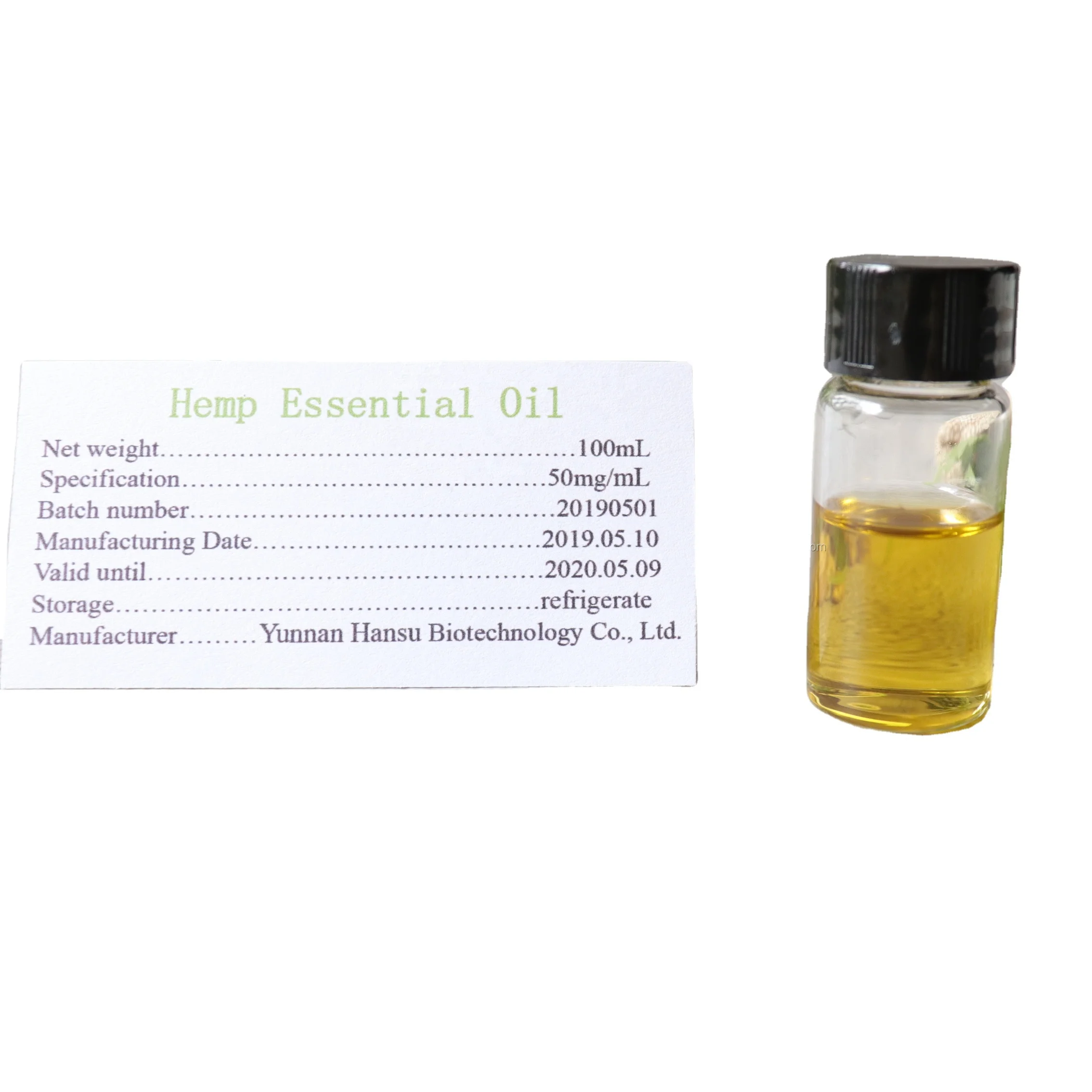
hemp oil with 100mg/ml CBD 