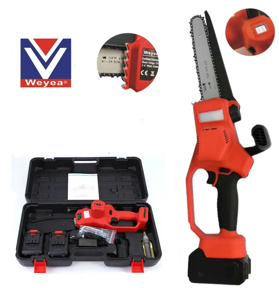 Automatic oiling  aluminum reducer Cordless Chain saw  Brushless Motor 21V Li-ion Battery Chain saw electric chainsaw