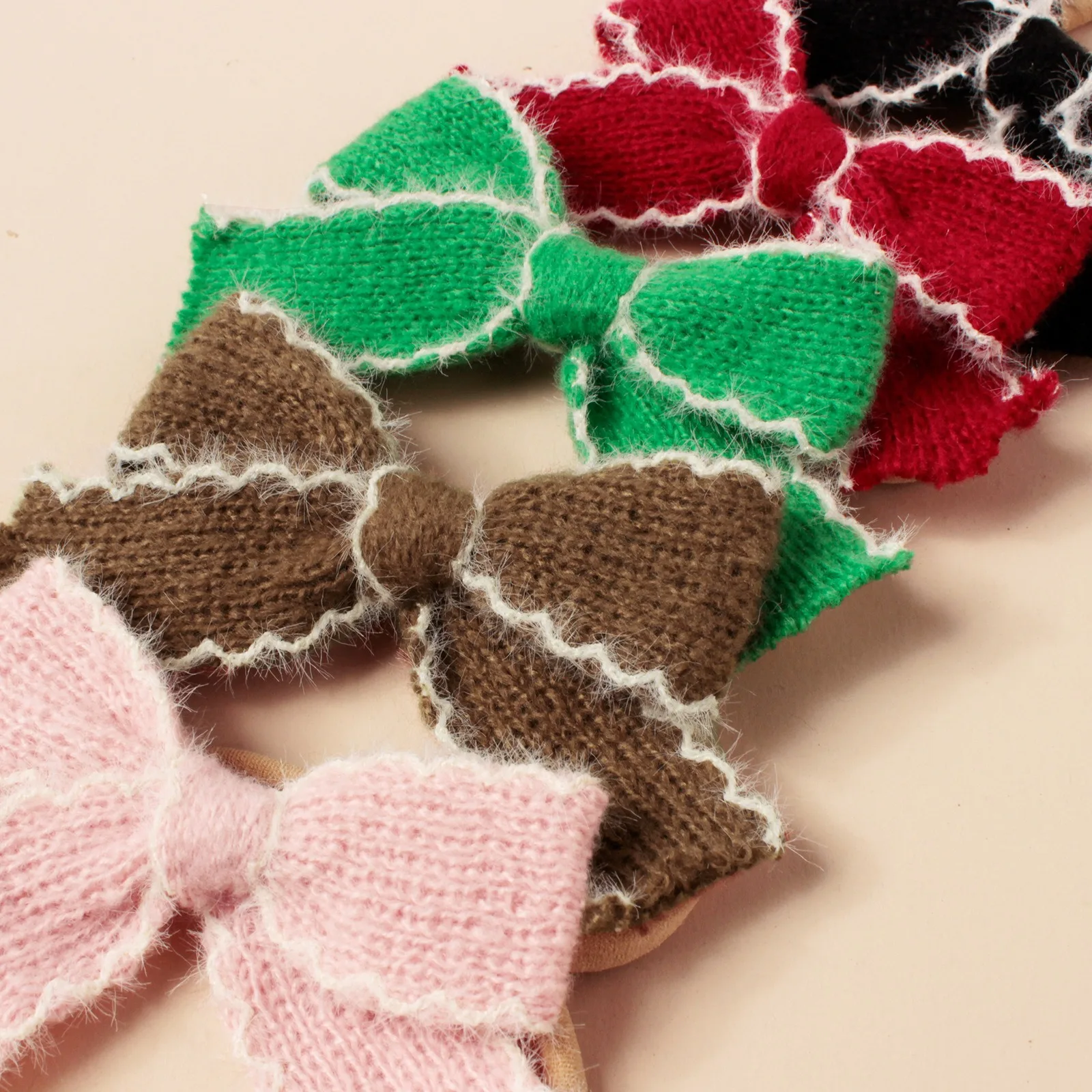 Xiximi Wool Bow Elastic Baby Headband For Newborn Girls Hairbands Bowknot Infant Classical Headwear Turban Baby Hair Accessories