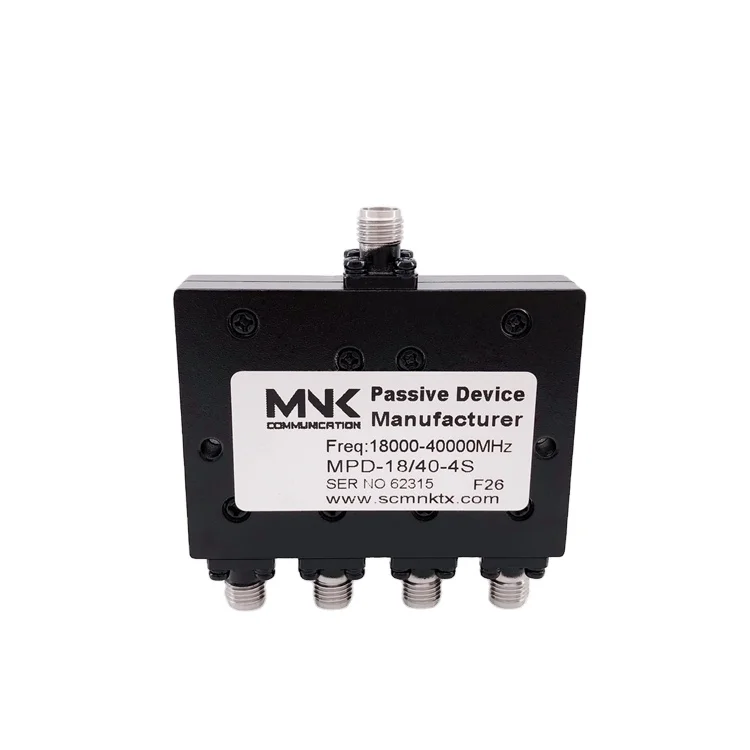 2.92-K HIGH-FREQUENCY 18000-40000mhz four-Way power divider 4  Way Wilkinson Power Divider combiner