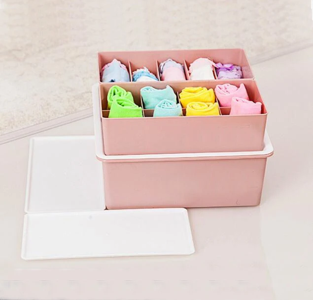 Plastic sock or underwear storage box