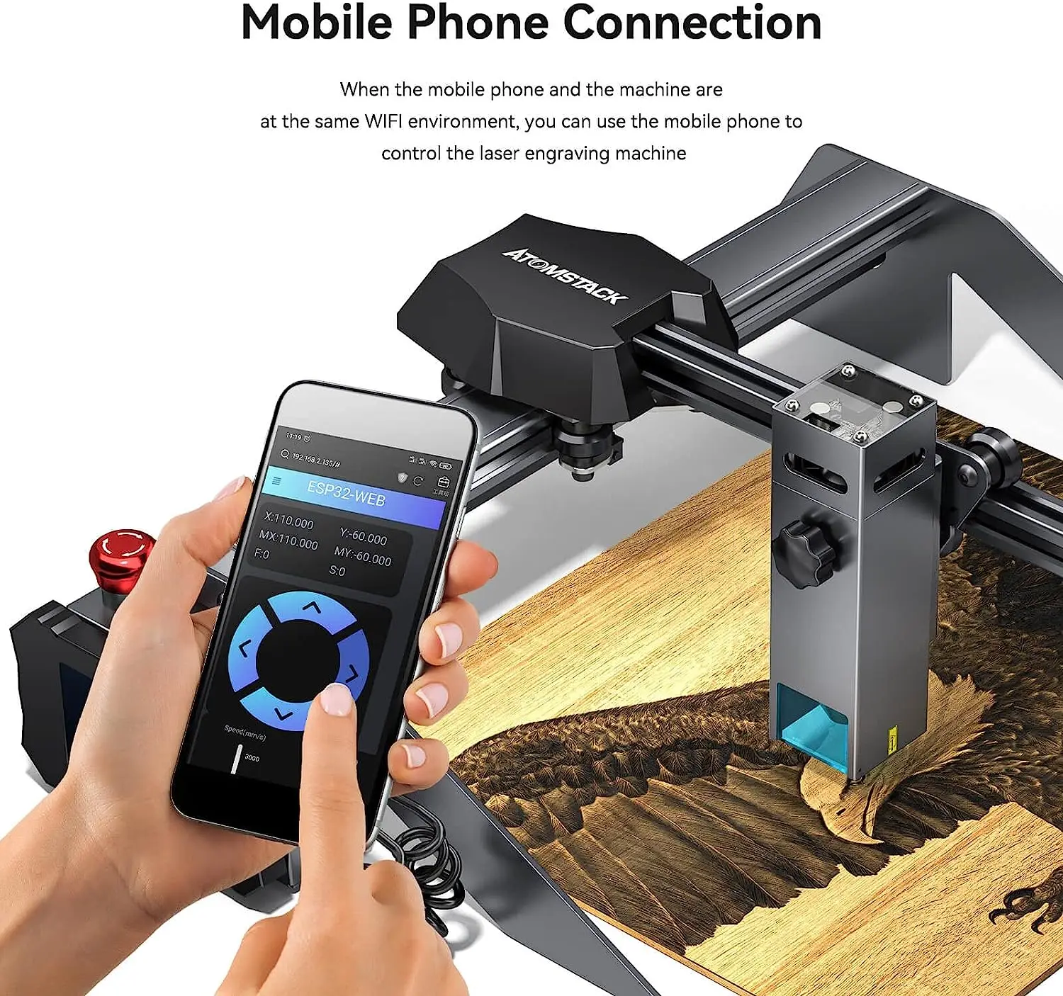 Оптовая цена лазерный гравер ATOMSTACK P9 M50 0 01 мм точный резак «сделай сам» маленький настольный гравировальный инструмент для металла/стекла/дерева