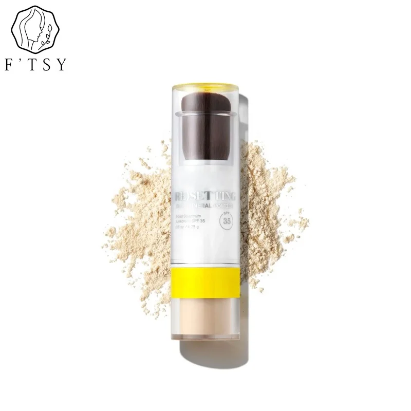 OEM Mineral Water Proof Hypoallergenic Ultra Setting Long Lasting UVB Facial Covering Sunscreen Powder for Face