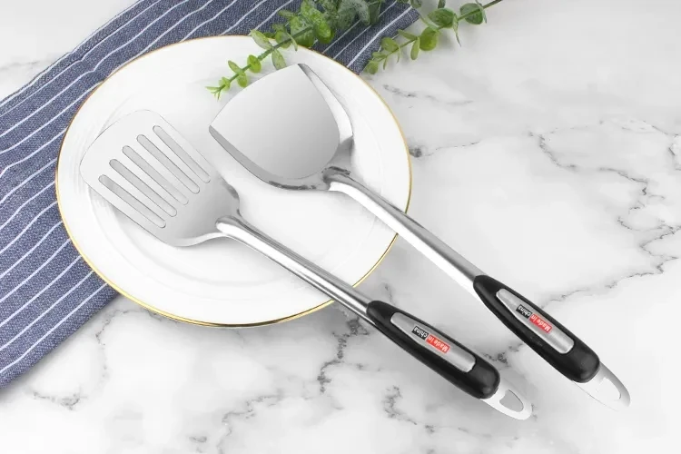 2023 Hot Selling Durable Cookware Silverware Plastic Handle Rice Spoon Kitchenware Set