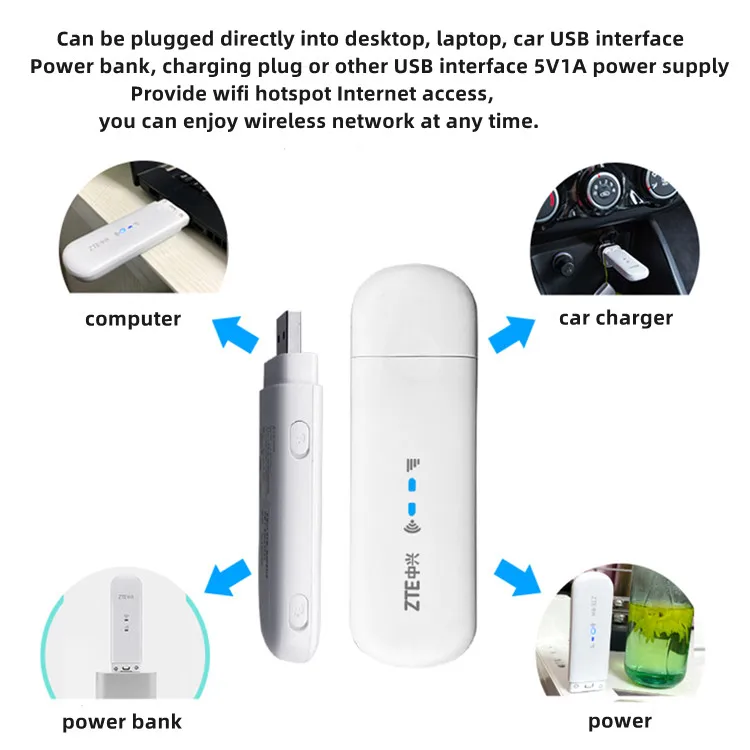 ZTE 4G Full Netcom Portable Wifi Unlimited Data Card Car Usb 4G Wifi Router Unlock Zte Mf79u 3G Usb Modem With Sim Card Slot