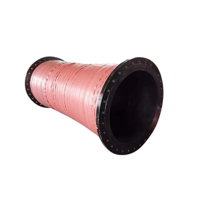 Wear Resistance Flexible Large Diameter Water Suction And Discharge Rubber Hose With Flange