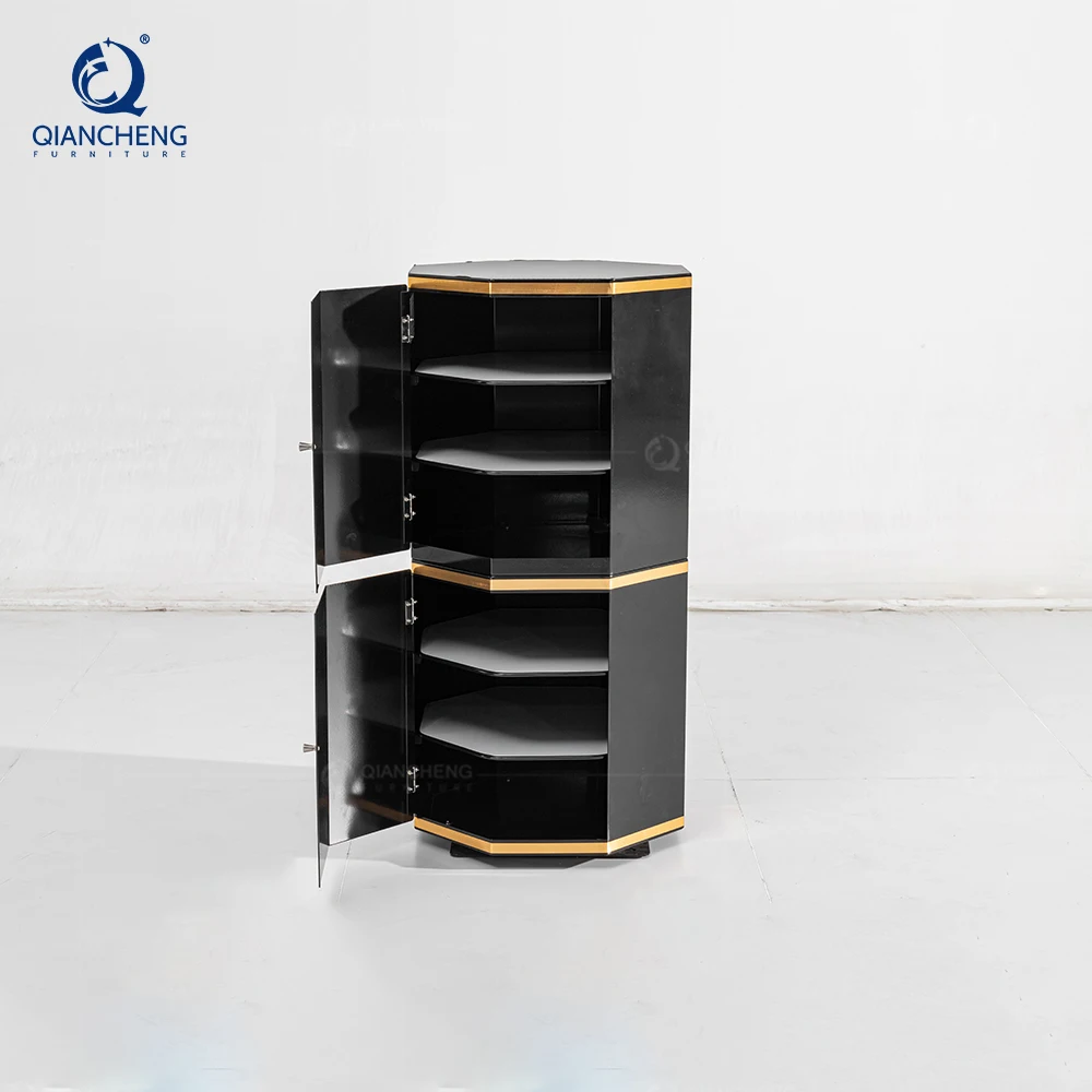 QIANCHENG stainless steel manufacturers modern design rotating apartment rotating shoe rack storage cabinet