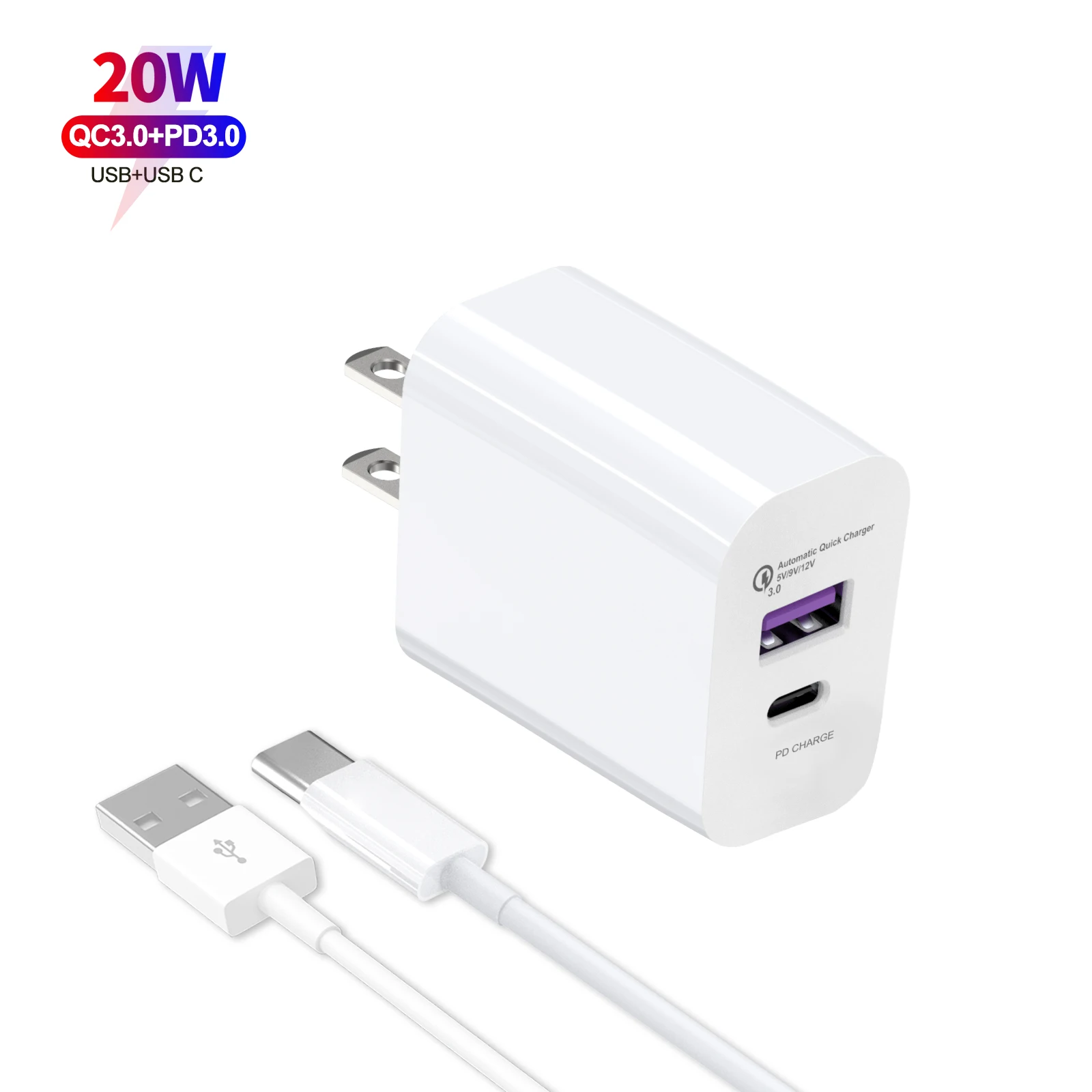 OEM  Chargers 20w Phone Usb C Charger Super Fast Charge Pd Usb Type C Charger For Mobile Phone