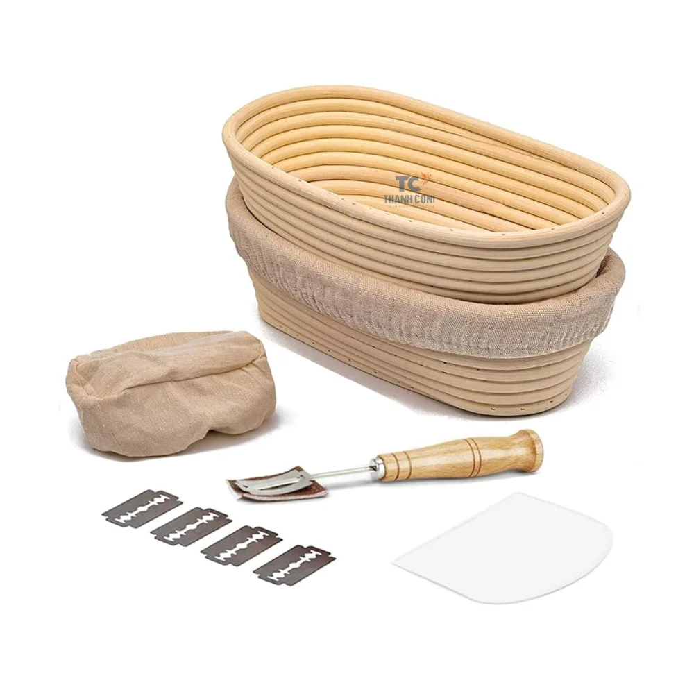 Vietnam Sourdough Bread Starter Kit Includes Sourdough Jar Rattan Banneton Bread Proofing Basket and More Accessories