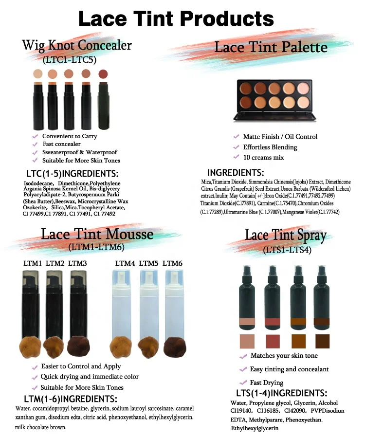 Best glue for lace wigs super strong hold oil resistant hair glue Lace Adhesive Wig Hair Styling Set lace tint mousse