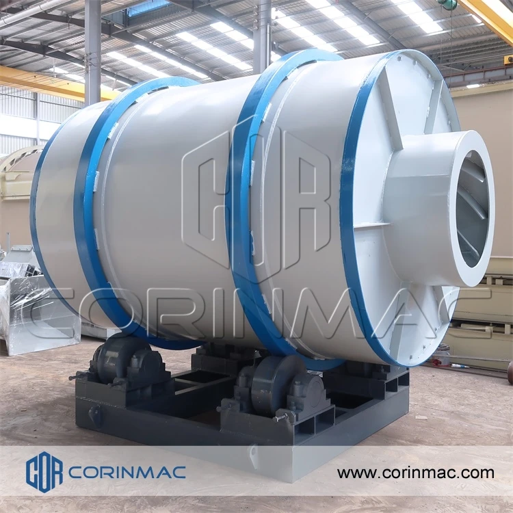 
Triple-pass small rotary silica sand dryer roller shell cylinder three drum river sand drying machine 