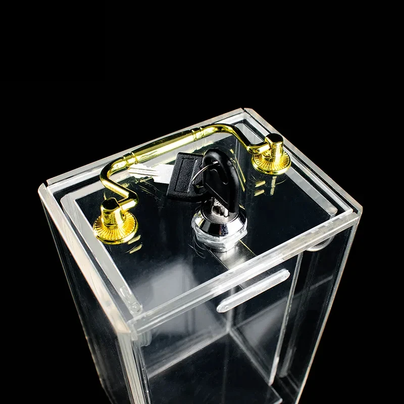 YH Factory Price Acrylic Plastic NiuNiu Game Poker Cards Holder Box With Lock