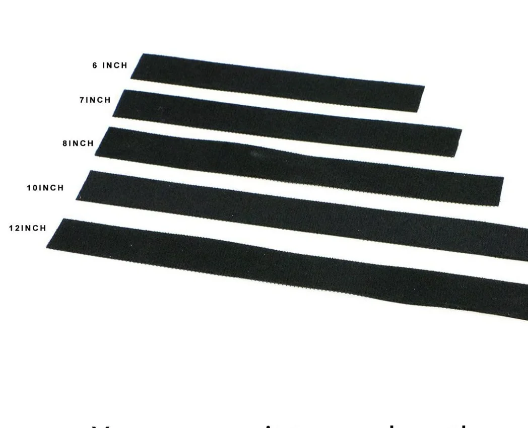 Reusable Fastening Tape Cable Ties 3/4 Inch Double Side Hook Roll (25 Meters, Black)