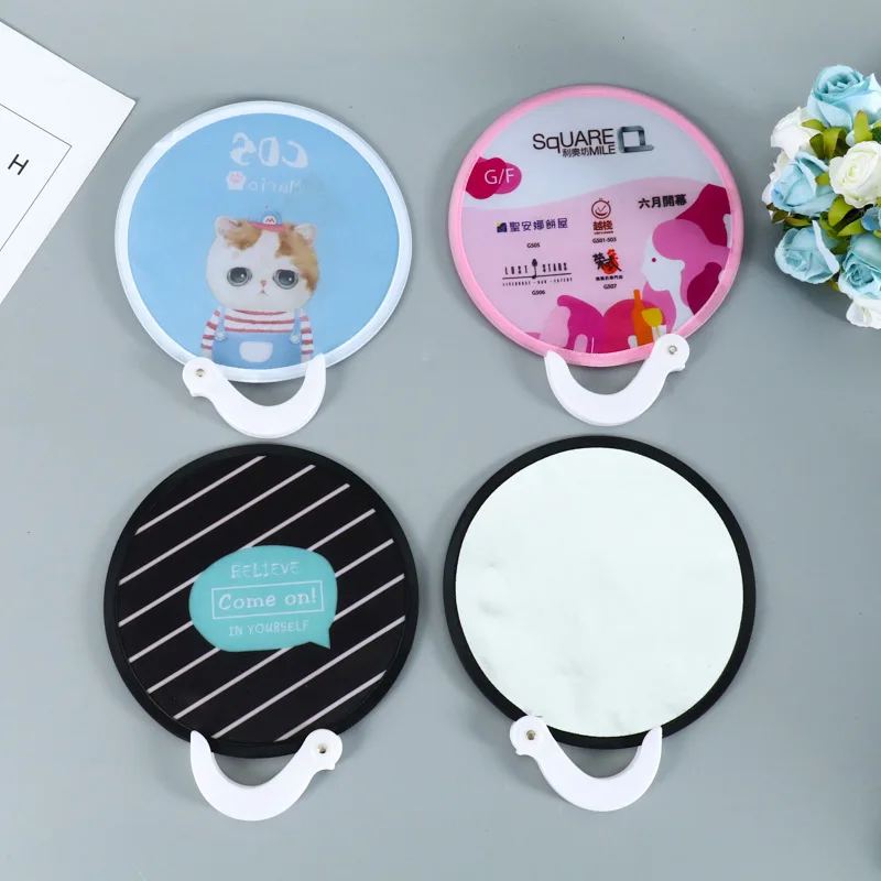 Custom Printed Polyester Round Foldable Fan Flexible Disc Toys for Summer