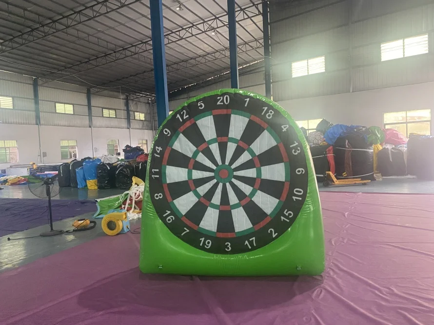 Commercial Sports Game Football Shooting Target Inflatable Dart Board Portable Soccer Dart Board for Sale