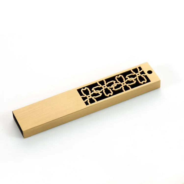 Retro Chinese wind brass antique u disk four leaf clover copper coins happy exhibition gifts wedding U Disk  lettering logo