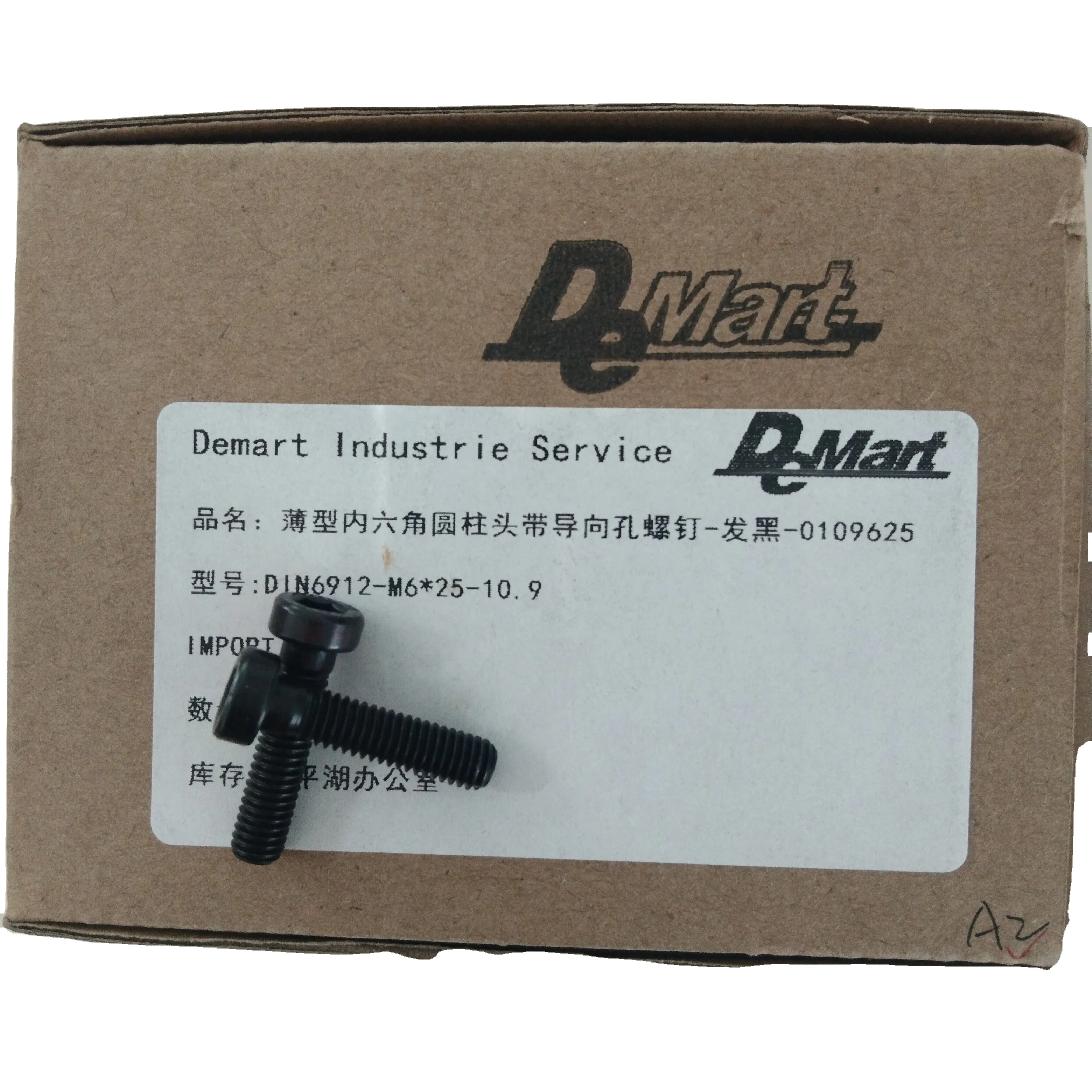 Promotion in stock Wuerth hexagon socket head  screws with hole,low head black DIN6912-M6*25-10.9-BLK