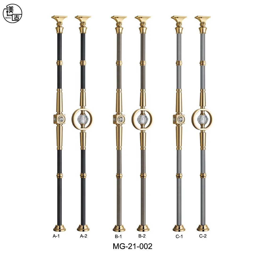 Aluminum interior stair railing