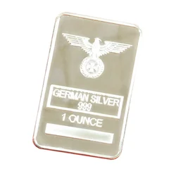 FS-Craft Factory Cheap Price Best Sell 1 Ounce Metal Bullion 999 German Silver Bar