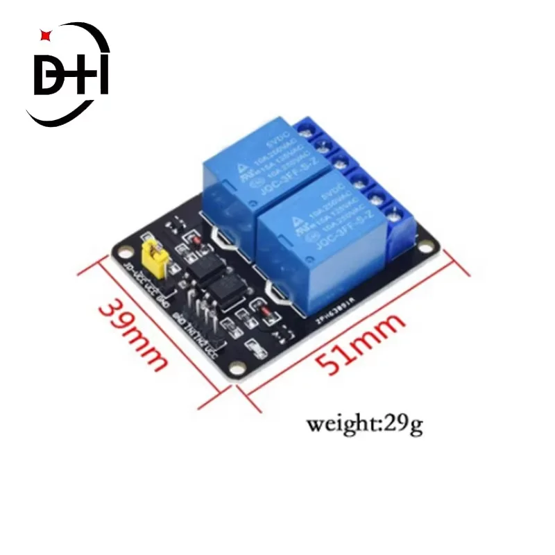 5V 2-Channel Relay Module Shield for Arduino ARM PIC AVR DSP Electronic 5V 10A 2 Channel Relay Module
