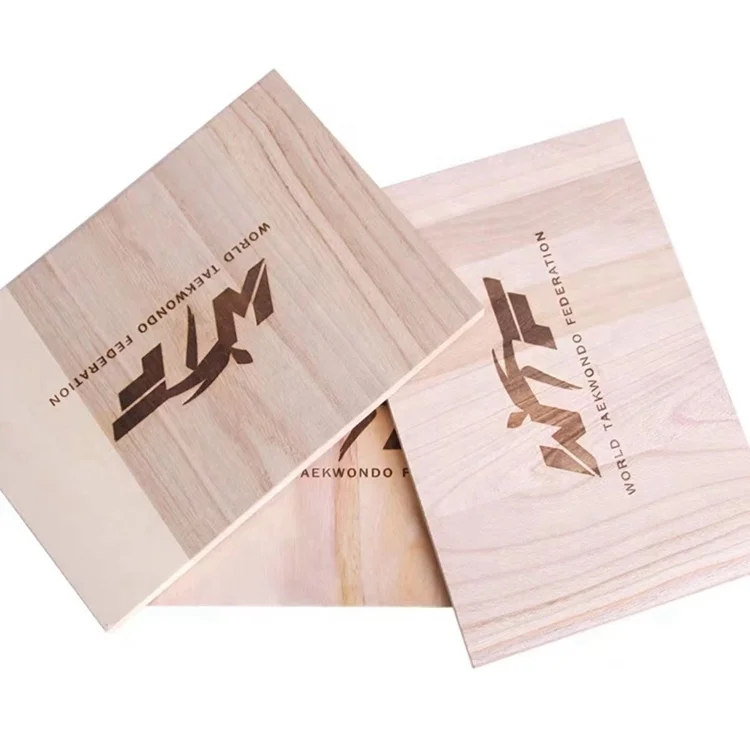 China factory taekwondo board solid wooden paulownia wood sport training wood boards