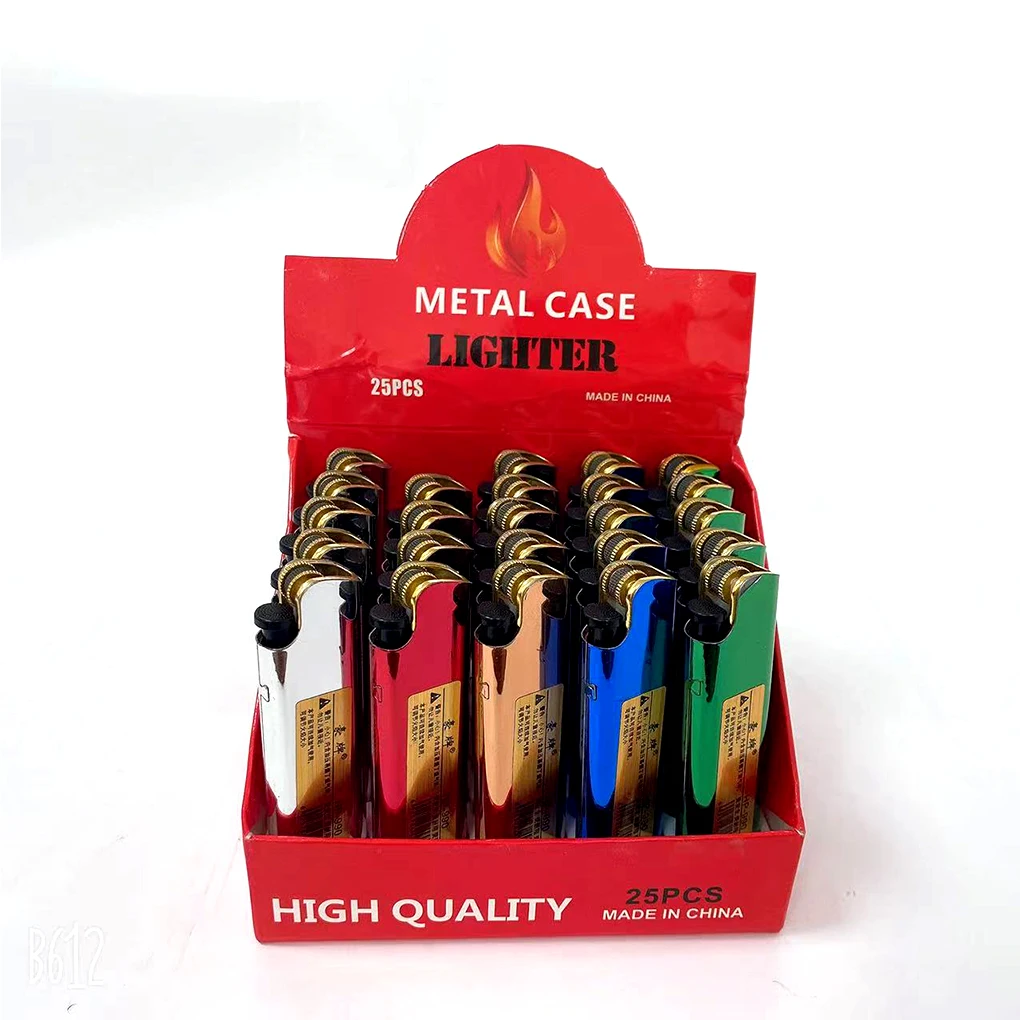 HP-990A Cakmak Akmak Encedendors Isqeiro Feuerzeug Metal Cover Refillable Inflatable  Solid  Flint Lighter