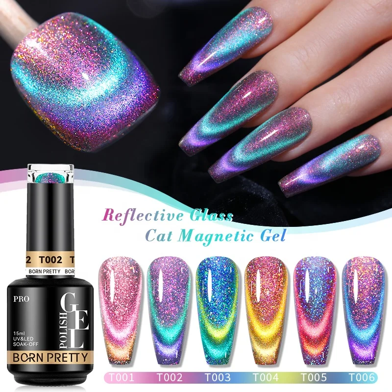 BORN PRETTY PRO Hot Trend 15ml Double Light Cat Eye Magnetic Gel Nail Polish UV Gel Vernis Ongle Semi Permanenent