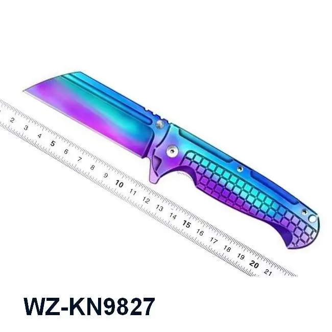 stainless steel material type camping survival utility pocket folding knife sheath