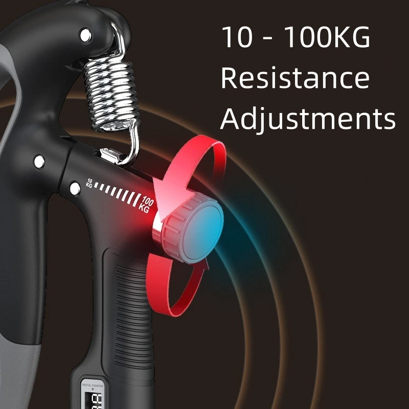 OEM Wholesale Wrist Trainer Exercise Bodybuilding Training Handgrip 10 To 100Kg Adjustable Hand Grip Strengthener