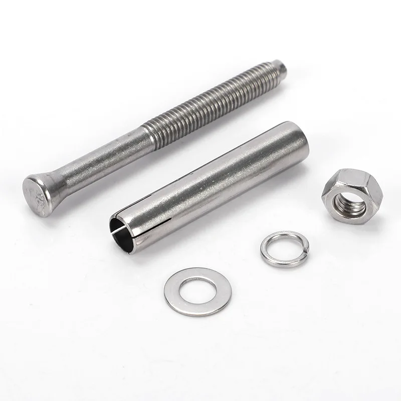 Stainless Steel Fasteners Threaded Rod External Hex Nut Washer Heavy Screw Fixing Concrete Wedge Sleeve Expansion Anchor Bolt
