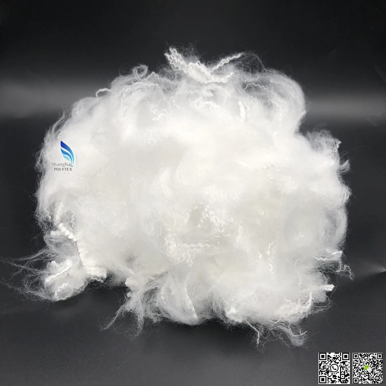 silicone down like hollow polyester staple fiber 0.8D/1.2DX 25/32MM super white