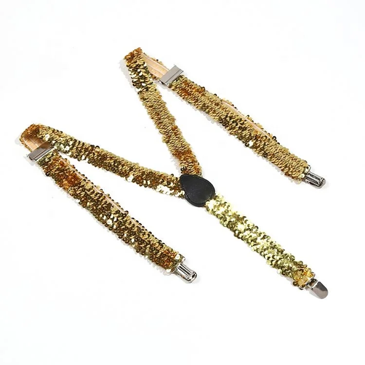 Дизайнерские регулируемые подтяжки для ремня, железные зажимы, Y-образные ремни, ремни OEM, Заводские продажи, ремни с блестками, товары для карнавала