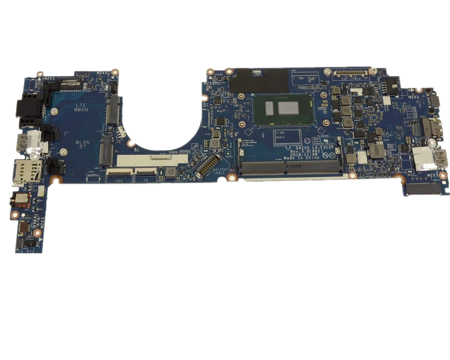 LA-F311P LA-F312P DAZ20 для ноутбука DELL Latitude 7290 7390 материнская плата для ноутбука 0DM96X 0042GC 0X225X 0T46Y8 0RMD5P