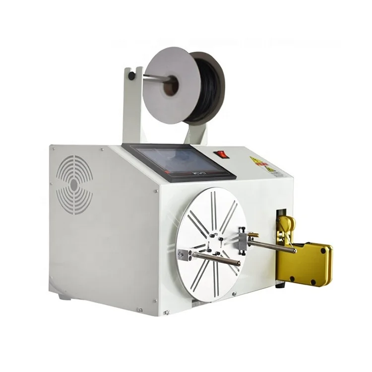 Hot sale semi automatic RJ45 USB cable wire coil winding and binding machine