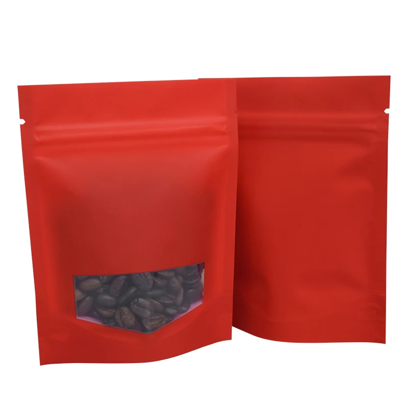 Factory custom transparent recyclable spices food plastic ziplock mylar stand up pouch With handle