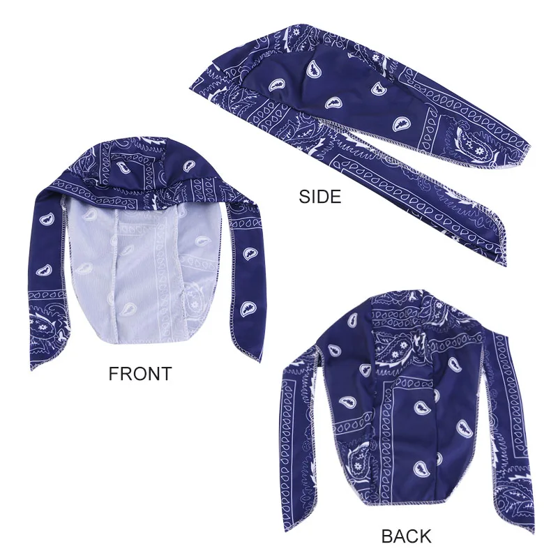 Custom Wave Cap Designer Durags Vendor Paisley Bandana Du Rags Durag for men women