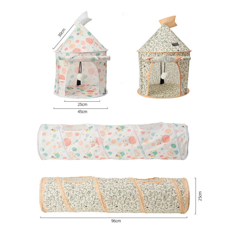 Pet cat tent rolling earthworm can be combined with pet cat toy pet shelter cat supplies