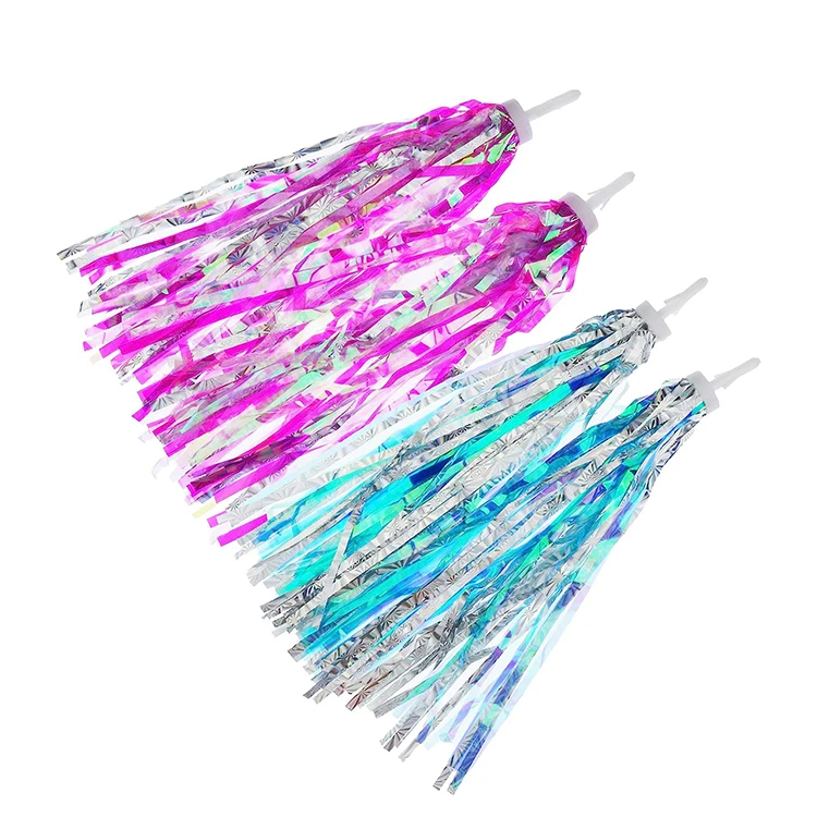 Cycling Colorful Bike Streamers Girls Boys Kids Bicycle Tassel Ribbon Handlebar Scooter Streamer