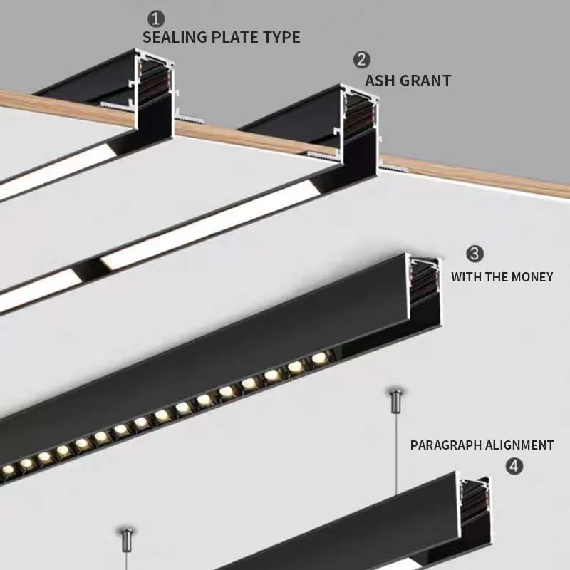 High quality LED adjustable cob grille spot LED adjustable spotlight magnetic rail lighting system