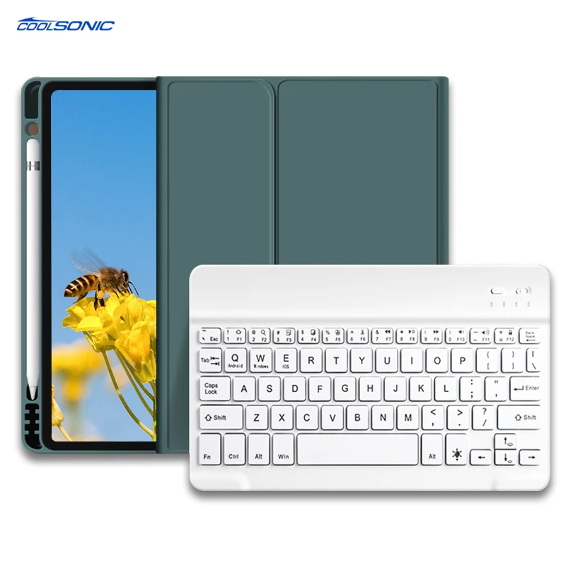 Fashion Design Flip Cover Case BT Keyboard For iPad 9th 8th 7th Generation Case Wireless Keyboard Magnetic Case for iPad 10.2