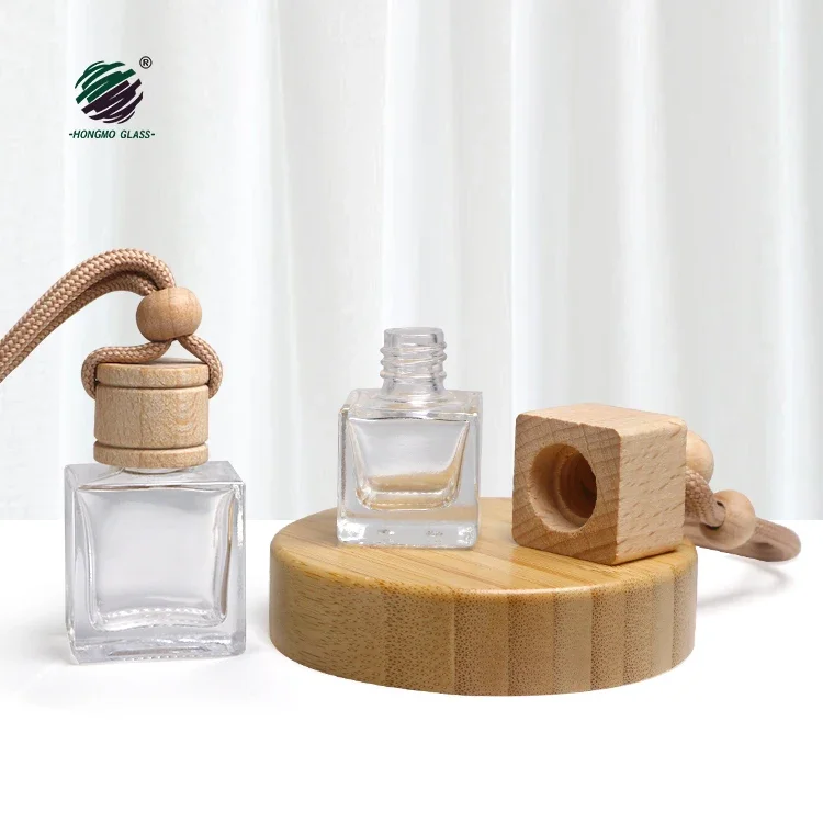 8ml 10ml Empty Glass Car Air Freshener Perfume Bottle Car Diffuser Bottle car air hanging diffuser perfume bottle with wooden
