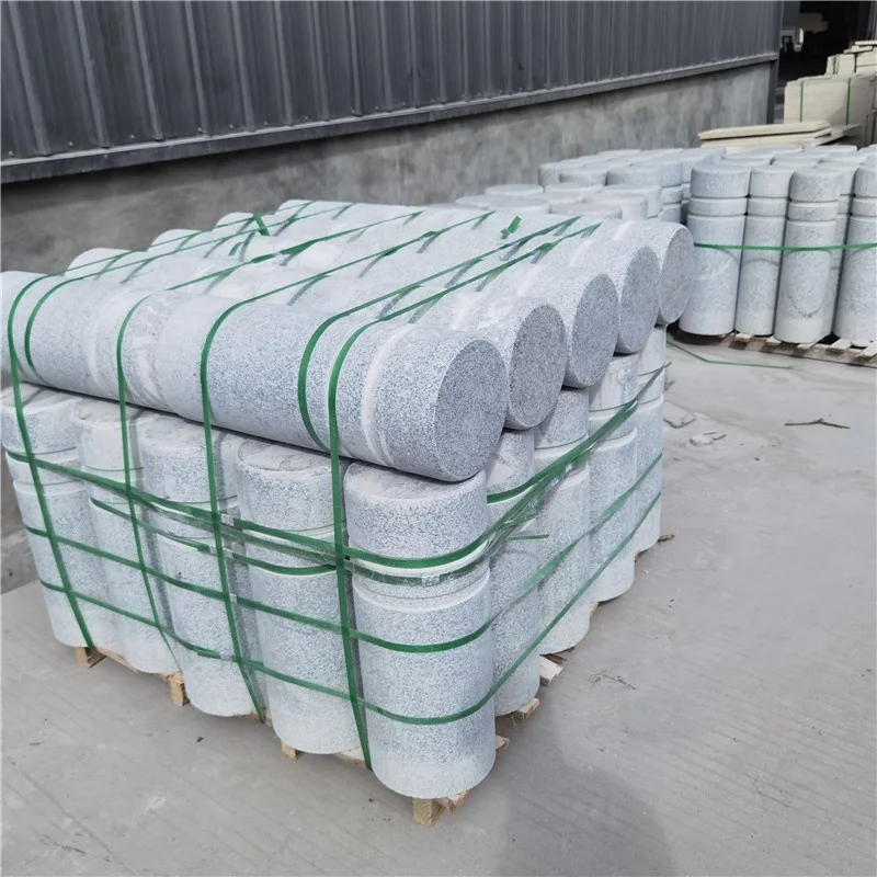 Exterior Grey Granite Villa Landscape Rail for Stair Case Balcony Baluster Polished Outdoor Balcony Railings Graphic Design