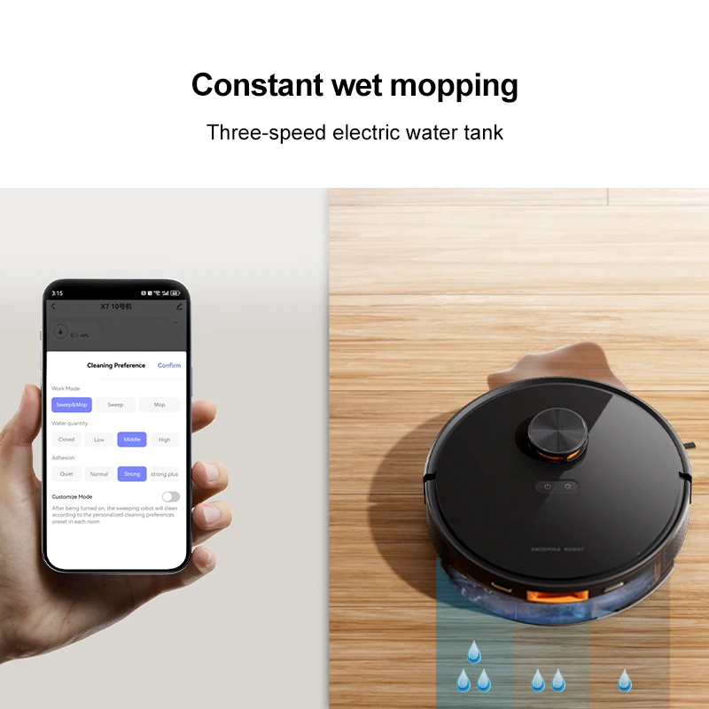 X8 Intelligent Sensors Prevent Falling Collision Robot Vacuum And Mop Self Cleaning Smart Vacuum Cleaner Robot