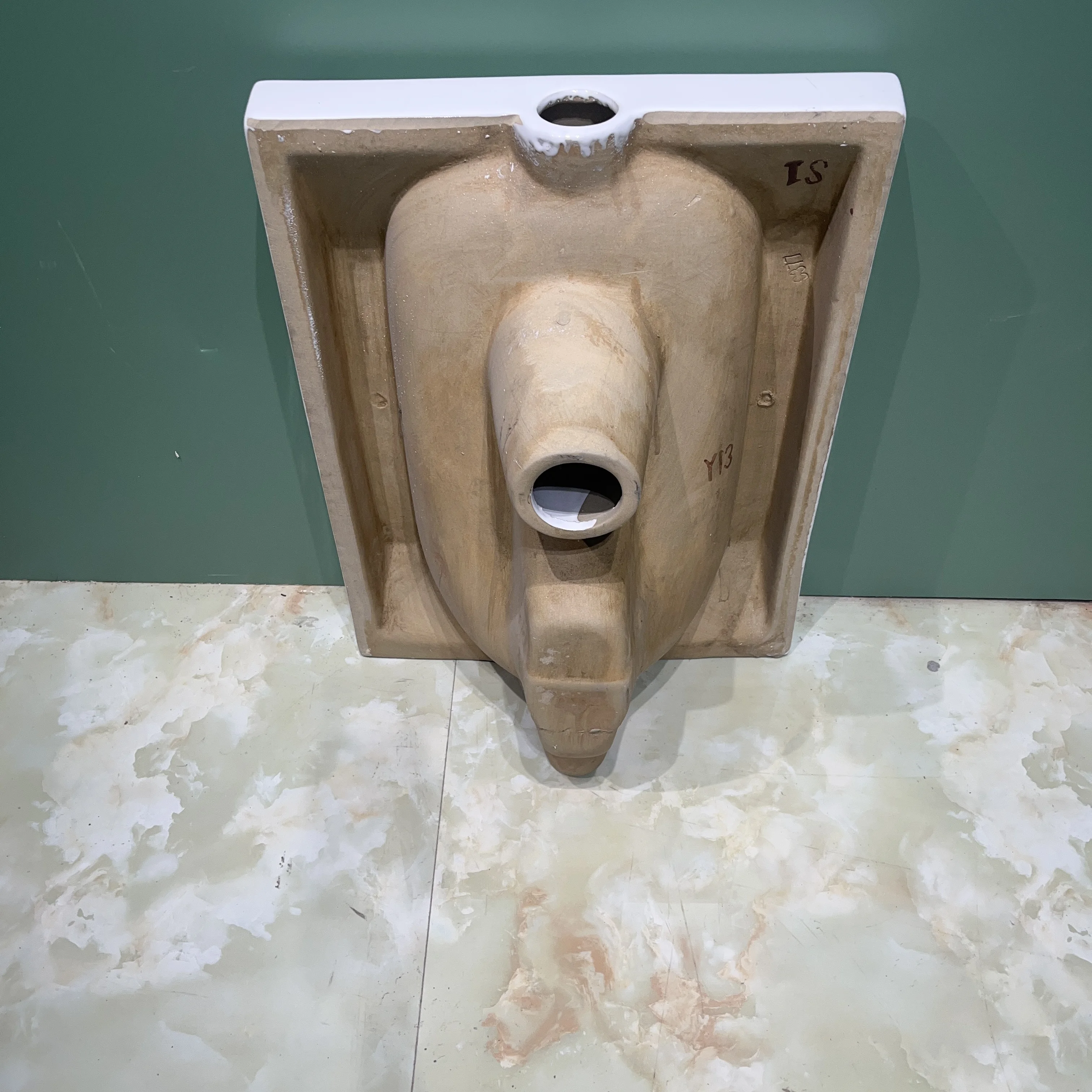 Modern Style Ceramic Glaze Squatting Toilet Pan with Antibacterial Deodorant Small Space Fast Sewage